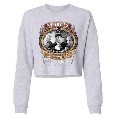 Three Stooges Moonshine Whiskey Cropped Pullover Crew