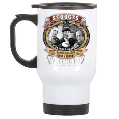 Three Stooges Moonshine Whiskey Stainless Steel Travel Mug