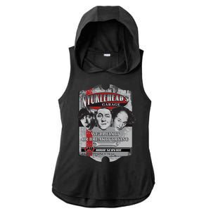 Three Stooges NYUKLEHEAD'S GARAGE  Ladies PosiCharge Tri-Blend Wicking Draft Hoodie Tank