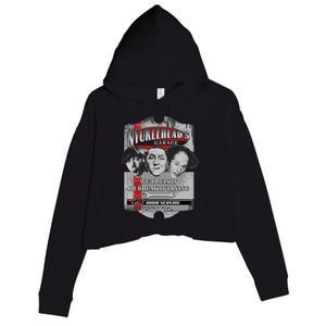 Three Stooges NYUKLEHEAD'S GARAGE  Crop Fleece Hoodie