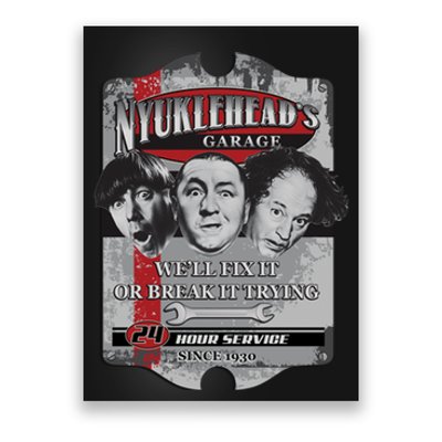 Three Stooges NYUKLEHEAD'S GARAGE  Poster