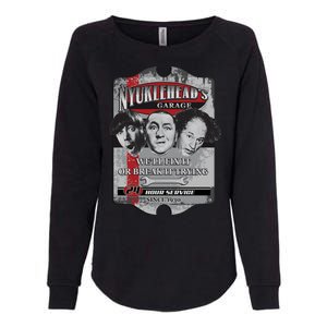 Three Stooges NYUKLEHEAD'S GARAGE  Womens California Wash Sweatshirt