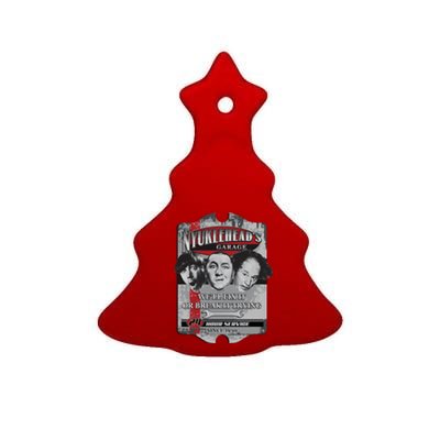 Three Stooges NYUKLEHEAD'S GARAGE  Ceramic Tree Ornament