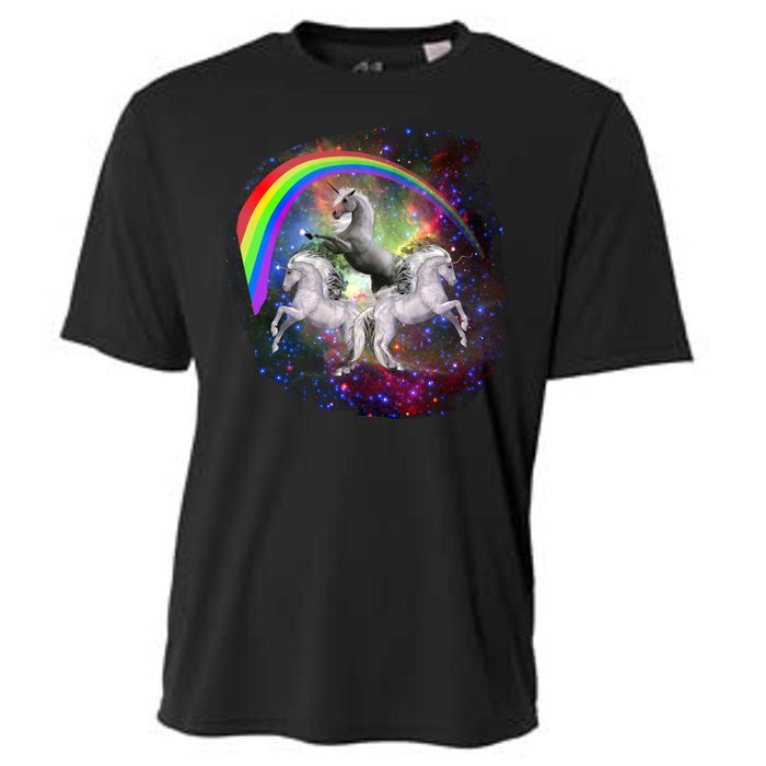 Three Unicorns Rainbow Cooling Performance Crew T-Shirt