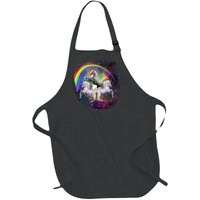 Three Unicorns Rainbow Full-Length Apron With Pockets