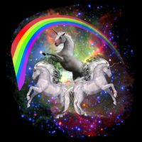 Three Unicorns Rainbow T-Shirt
