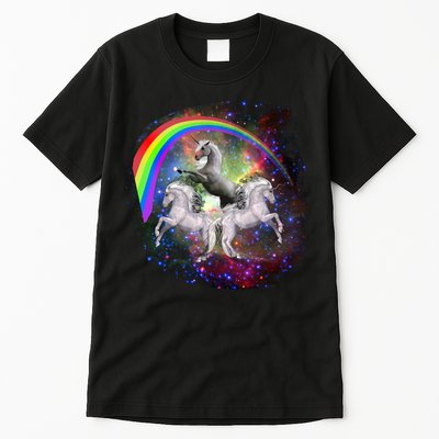 Three Unicorns Rainbow Tall T-Shirt