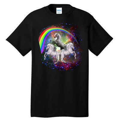 Three Unicorns Rainbow Tall T-Shirt