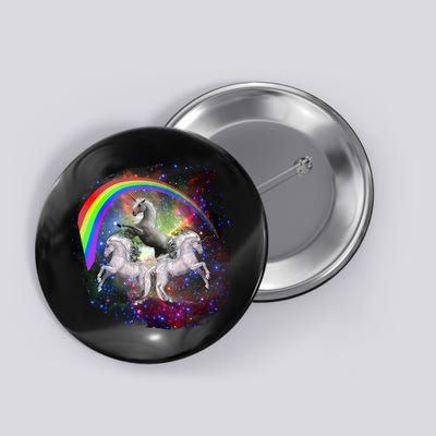 Three Unicorns Rainbow Button