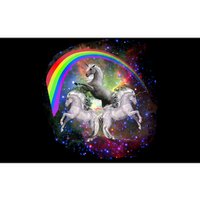 Three Unicorns Rainbow Bumper Sticker