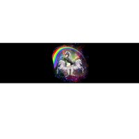 Three Unicorns Rainbow Bumper Sticker