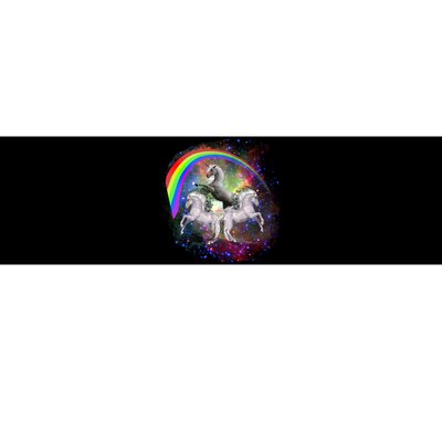 Three Unicorns Rainbow Bumper Sticker