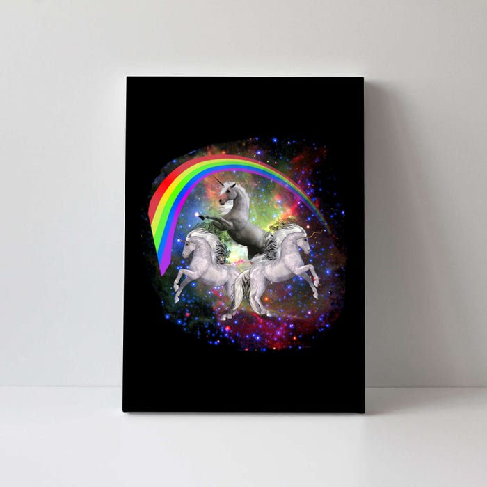 Three Unicorns Rainbow Canvas