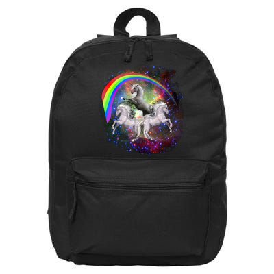 Three Unicorns Rainbow 16 in Basic Backpack