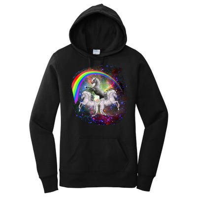 Three Unicorns Rainbow Women's Pullover Hoodie