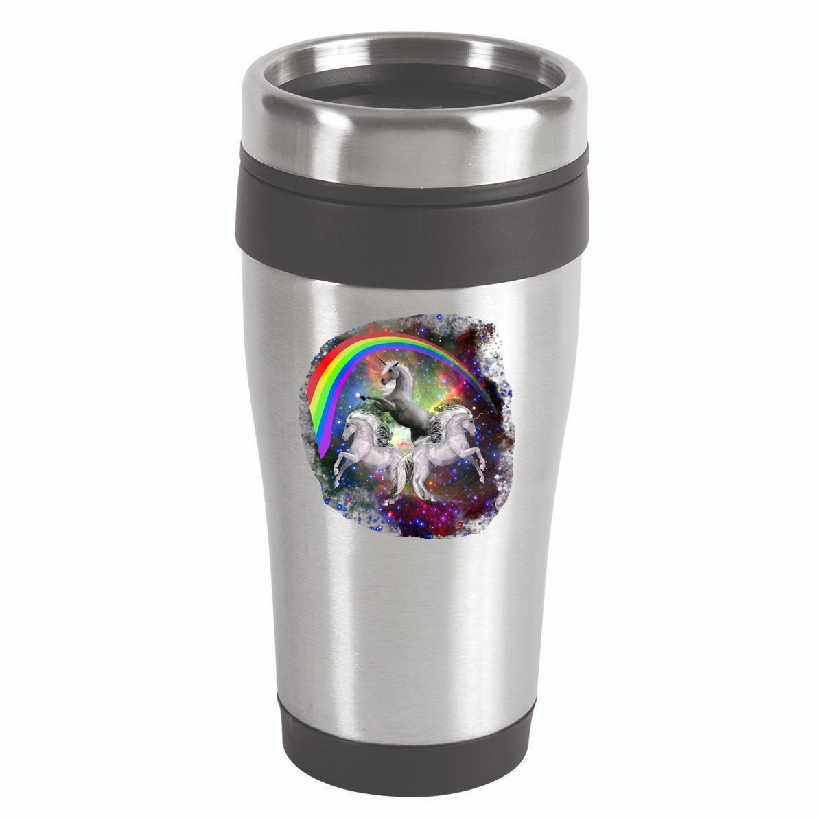 Three Unicorns Rainbow 16oz Travel Tumbler