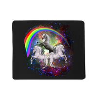 Three Unicorns Rainbow Mousepad