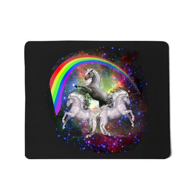 Three Unicorns Rainbow Mousepad