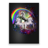 Three Unicorns Rainbow Poster