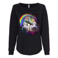 Three Unicorns Rainbow Womens California Wash Sweatshirt