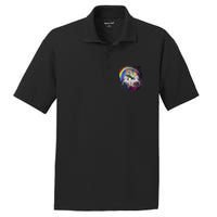 Three Unicorns Rainbow PosiCharge RacerMesh Polo