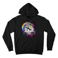 Three Unicorns Rainbow Tall Hoodie