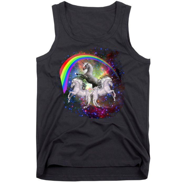 Three Unicorns Rainbow Tank Top