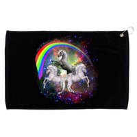 Three Unicorns Rainbow Grommeted Golf Towel