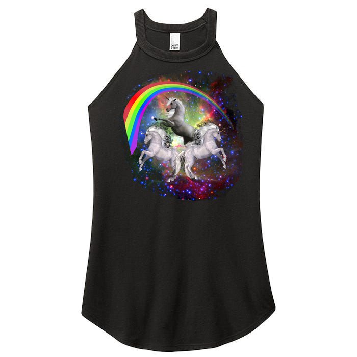 Three Unicorns Rainbow Women's Perfect Tri Rocker Tank