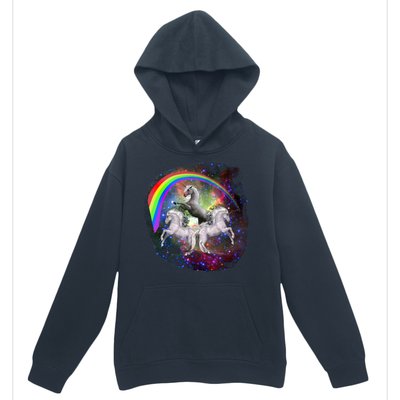 Three Unicorns Rainbow Urban Pullover Hoodie