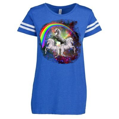 Three Unicorns Rainbow Enza Ladies Jersey Football T-Shirt