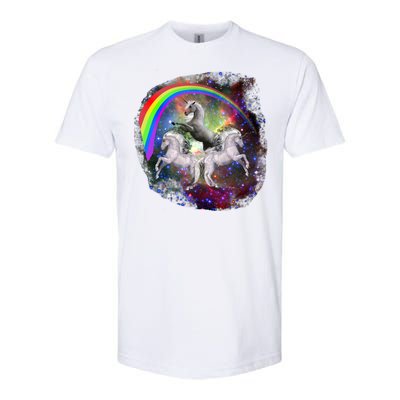 Three Unicorns Rainbow Softstyle® CVC T-Shirt