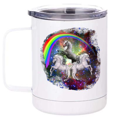 Three Unicorns Rainbow 12 oz Stainless Steel Tumbler Cup