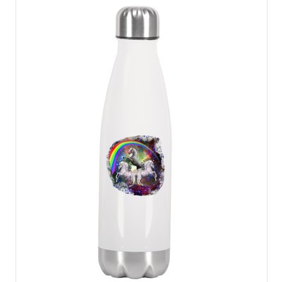 Three Unicorns Rainbow Stainless Steel Insulated Water Bottle