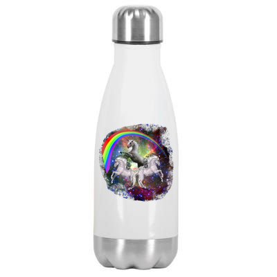 Three Unicorns Rainbow Stainless Steel Insulated Water Bottle