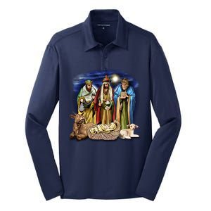 Three Wise Men Silk Touch Performance Long Sleeve Polo