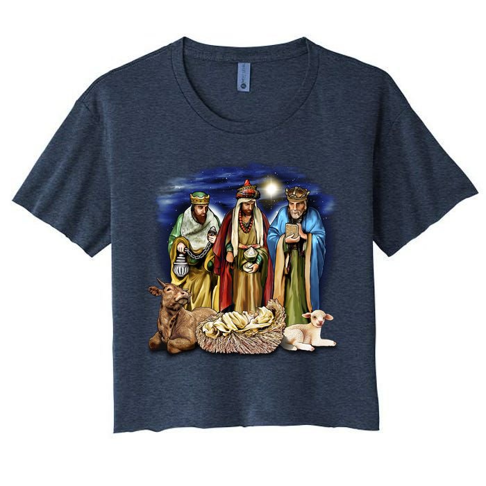 Three Wise Men Women's Crop Top Tee