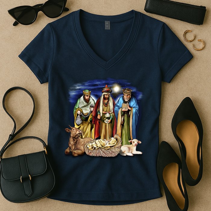 Three Wise Men Women's V-Neck T-Shirt