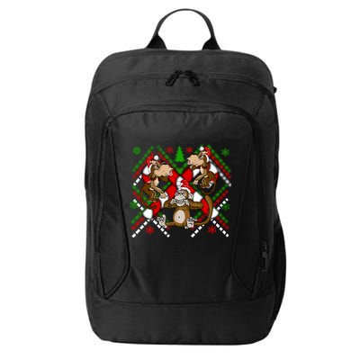 Three Wise Monkey Ugly Christmas Sweater City Backpack
