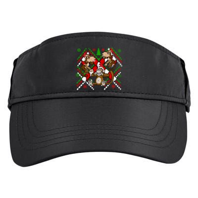Three Wise Monkey Ugly Christmas Sweater Adult Drive Performance Visor