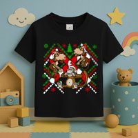 Three Wise Monkey Ugly Christmas Sweater Toddler T-Shirt