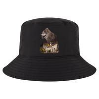 Three Wolf Collage Cool Comfort Performance Bucket Hat