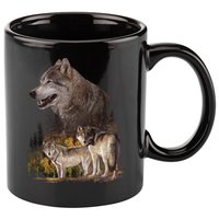 Three Wolf Collage 11oz C Handle Ceramic Mug