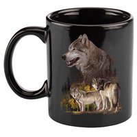 Three Wolf Collage 11oz C Handle Ceramic Mug