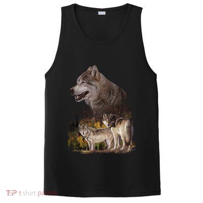Three Wolf Collage PosiCharge Competitor Tank
