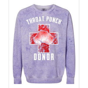 Throat Punch Donor Boxing Fan Colorblast Crewneck Sweatshirt