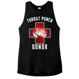 Throat Punch Donor Boxing Fan Ladies PosiCharge Tri-Blend Wicking Tank