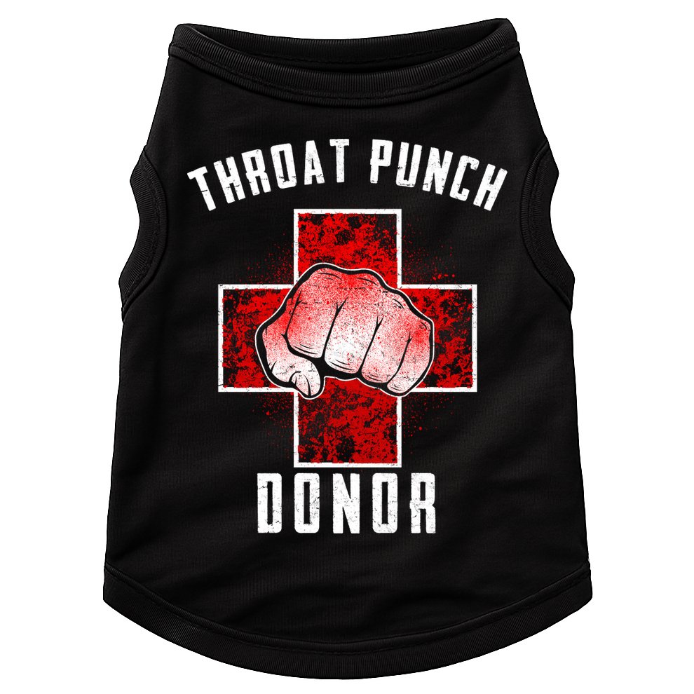 Throat Punch Donor Boxing Fan Doggie Tank