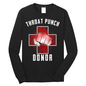 Throat Punch Donor Boxing Fan Long Sleeve Shirt