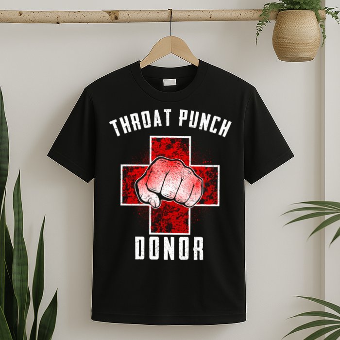 Throat Punch Donor Boxing Fan T-Shirt